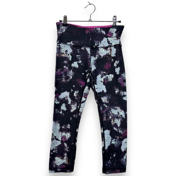 Lululemon Blue Purple Patterned Leggings Size 6 - Picture 1 of 4